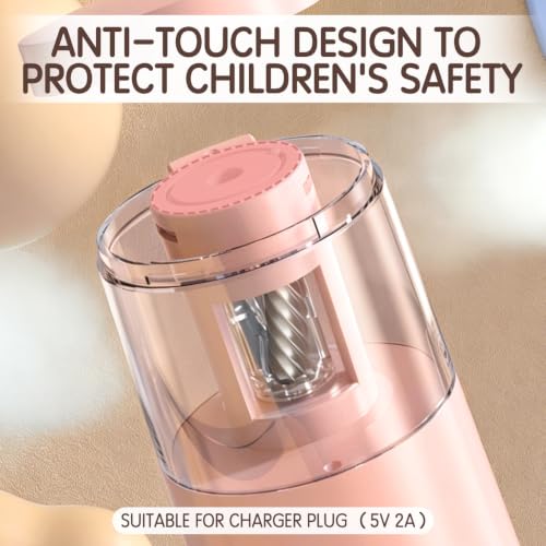 Deli Electric Pencil Sharpener, Automatic Pencil Sharpeners, Pink - color: Pink
