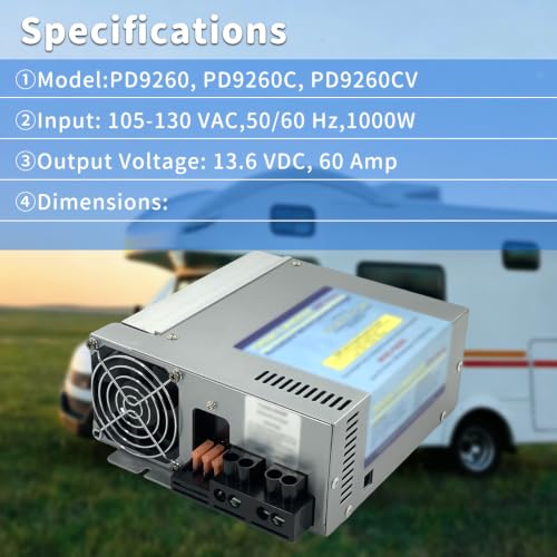 PD9260C 12V 60A RV Power Converter Compatible with Inteli-Power 9200 Series - size: PD9260