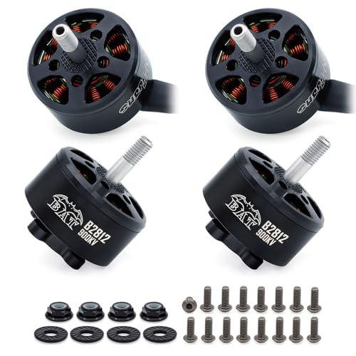 4pcs Surpass B2812 900KV FPV Motors Brushless CW/CCW 5S-6S for Racing Drone Quadcopter with 250mm 18AWG Silicone Wires(Black)