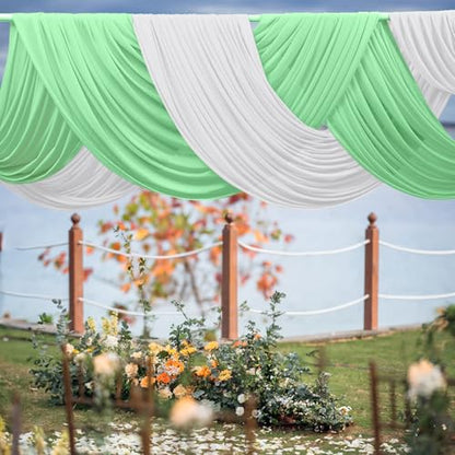 Horbaunal 4-Way Stretch Mesh Fabric by The Yard, Light Green 1 Yard - color: Light Green, size: 1 Yard