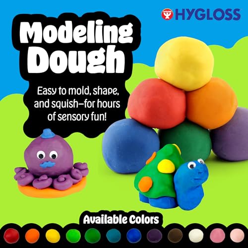 Hygloss Play Modeling Dough for Kids, White, 1lb, Unscented - color: White, style: Unscented dough