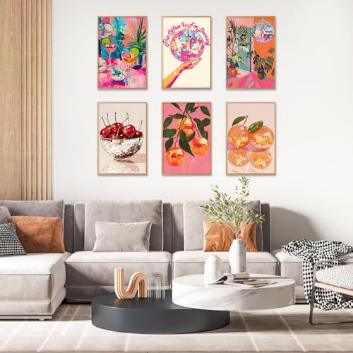 Camocin 6 Pack Paint by Numbers Kit for Adults, Disco Canvas Painting Set - color: Disco-1