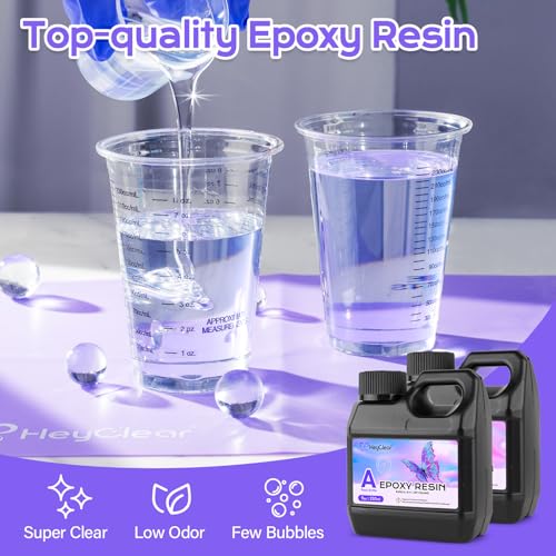 HeyClear 18oz Epoxy Resin Kit Molds Complete Set for Beginners DIY Crafts - size: 18 oz Starter Kit