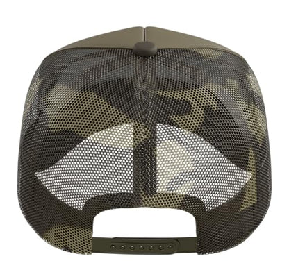 FPV Pilot Drone Racing Quadcopter Freestyle FPV Trucker Hat with Adjustable Mesh Back - color: Camo Green