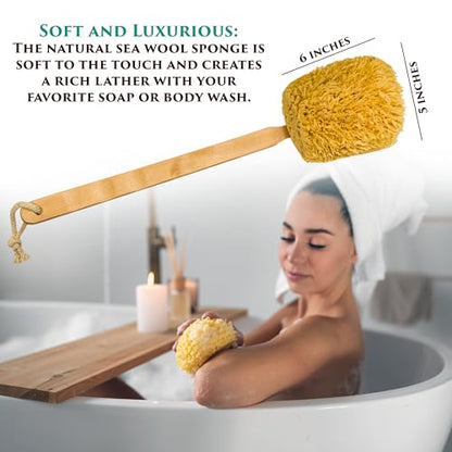 The Grecian Soap Company Natural Sponge on a Stick - Sea Wool