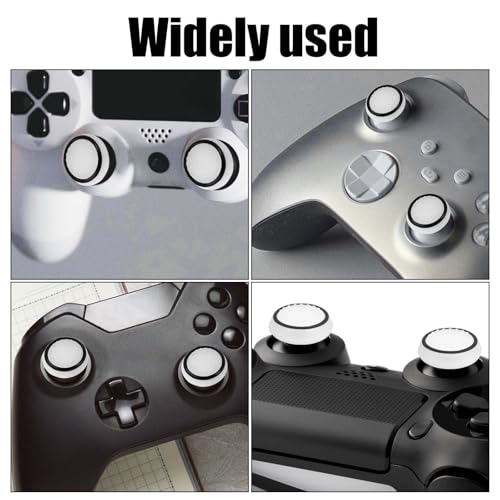 4pcs Thumb Grips Joystick Cap Cover for PS5 PS4 Xbox Series X/S Controller - color: white