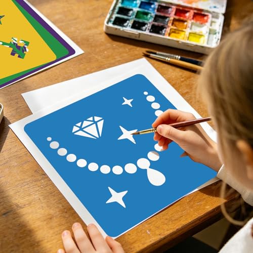 CUTHOLLOW 25 PCS Fairies and Castles Painting Shape Stencils Sets - style: Fairies and Castles