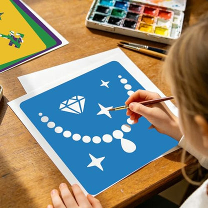 CUTHOLLOW 25 PCS Fairies and Castles Painting Shape Stencils Sets - style: Fairies and Castles