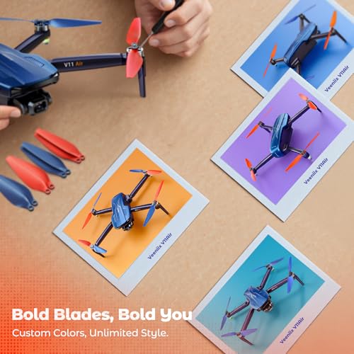 Veeniix V11Air 6K Drone with Camera for Adults + 4 Pcs Original High-Durability Propellers