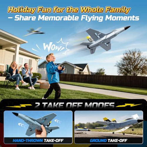 DEERC F18 4CH RC Plane for Adults Remote Control Airplane RTF Fighter Jet - style: F18 RC Plane