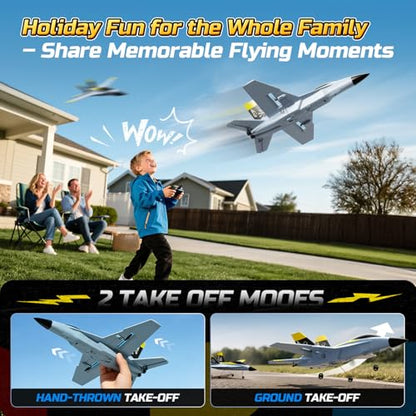 DEERC F18 4CH RC Plane for Adults Remote Control Airplane RTF Fighter Jet - style: F18 RC Plane