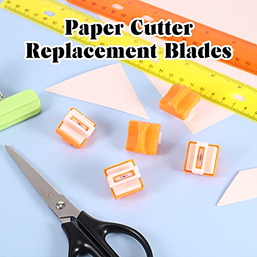 Honoson 6 Pcs Paper Cutter Replacement Blades for A4 Paper Trimmer, Orange - color: Orange
