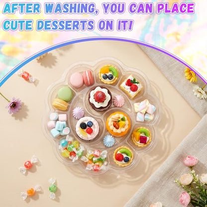 100 Pcs Large Clear Paint Tray Palette, Plum Blossom 13 Square - style: Plum Blossom 13 Square