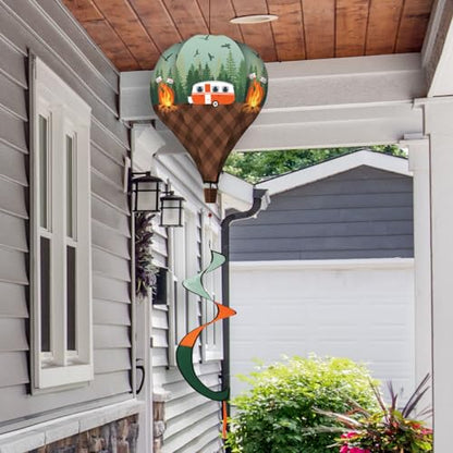 Camping Deluxe Everyday Hot Air Balloon Windsock Wind Twister 54" x 12" Briarwood Lane - color: Camping Deluxe