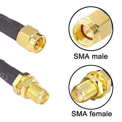 onelinkmore RG58 SMA Male to Female Extension Cable 6.5ft, 50 Ohm Copper