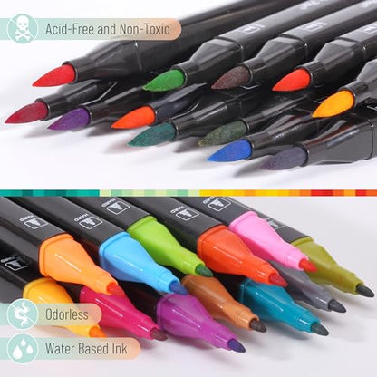 Mr. Pen- Dual Tip Brush Pens, 12 pcs, Vibrant Colors