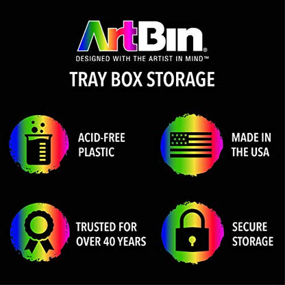 ArtBin Twin Top 17-Inch Craft Supply Box with Handle, Black - color: Black