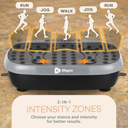 Lifepro HexaPlate Lite Compact Vibration Plate with Magnetic Acupoints - color: Silver