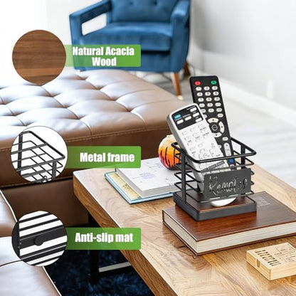 Remote Control Holder, Remote Storage Organizer Caddy (for 2 or 3 Remote Controls),Remote Holder for Table