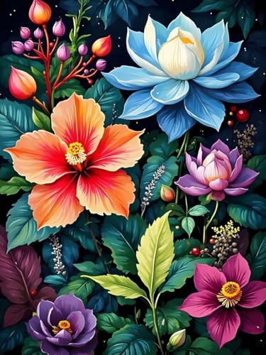 Flowers Diamond Art Kits for Adult Diamond Painting Kit for Beginner - color: DP03626