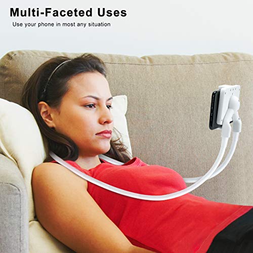 B-Land Cell Phone Holder, Universal Lazy Bracket DIY Mobile Phone Stand - color: White