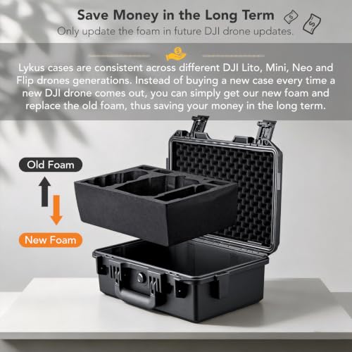 Lykus Titan LT110 Waterproof Hard Case for DJI Lito 1/X1 and RC2/RC-N3
