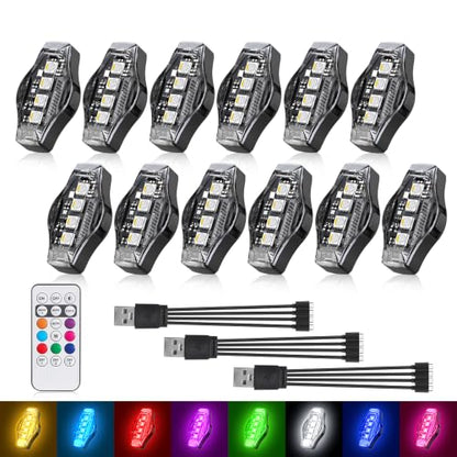 Wireless LED Strobe Lights for Car with Remote Control-10 Modes