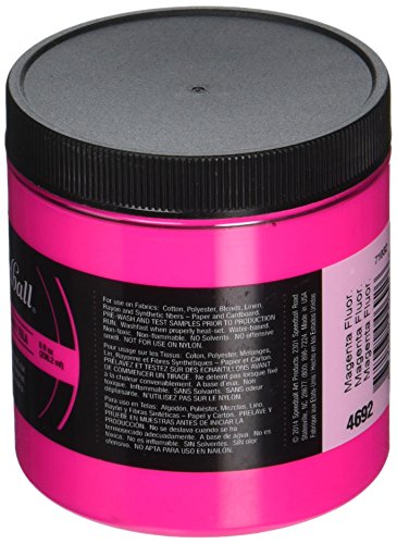 Speedball 004692 Fluorescent Screen Printing Ink, 8 fl. oz., Magenta - color: Magenta