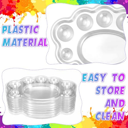 100 Pcs Large Clear Paint Tray Palette, Footprint - style: Footprint