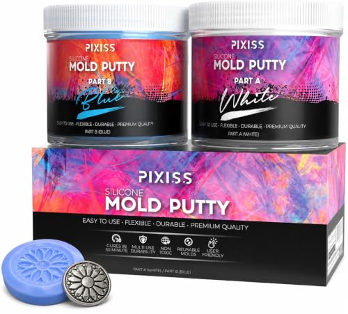 Mold Putty Silicone Mold Making Kit, Super Easy 1:1 Mix Putty, 7/8 Lb (400 Grams), Makes Strong Reusable Silicone