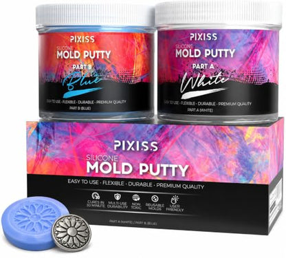 Mold Putty Silicone Mold Making Kit, Super Easy 1:1 Mix Putty, 7/8 Lb (400 Grams), Makes Strong Reusable Silicone