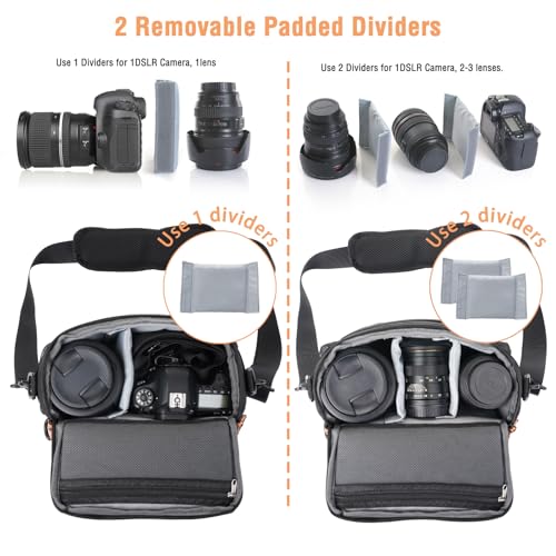 MOSISO Small Camera Bag for Photographers, Camera Shoulder Bags, Black - color: Black