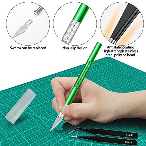 25pcs Precisio with Deburring Tool, Craft Knife,hand File,Carving Knife Suitable for sanding, carving, modeling, cutting, scraping,3D Printing Deburring kit