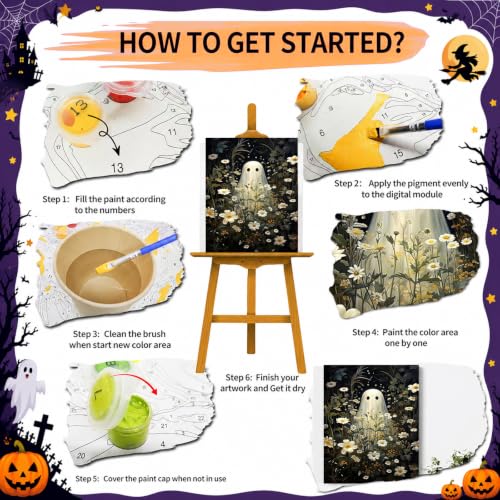 SUJINMEI Ghost Paint by Numbers Kit for Adults Without Frame 16X20 inch - color: MT20524-MG