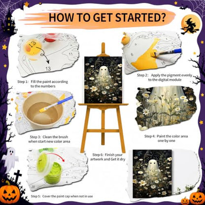 SUJINMEI Ghost Paint by Numbers Kit for Adults Without Frame 16X20 inch - color: MT20524-MG