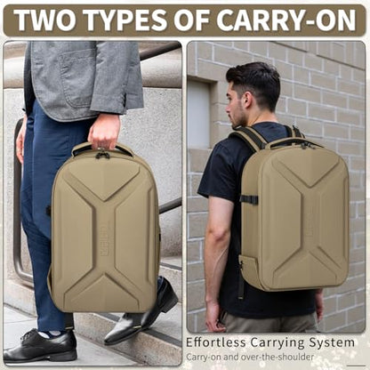 TORIBIO Large Hardshell Camera Backpack DSLR/SLR/Mirrorless Photography Bag - color: Khaki