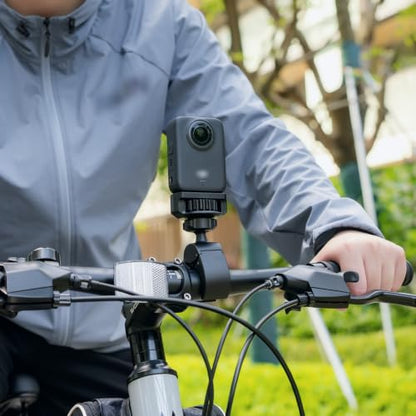 JJC Bike Pole Mount for Insta360 X6 X5 X4 Air X3 DJI Osmo 360,w. Ball Head - color: Black -for X5 X4 Osmo360