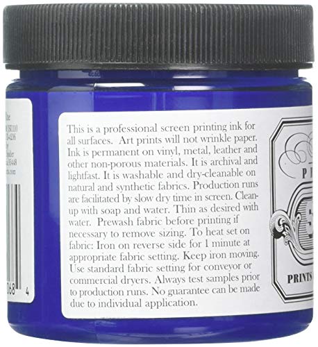 Jacquard Professional Screen Print Ink, Water-Soluable, 4oz Jar, Royal Blue (110)