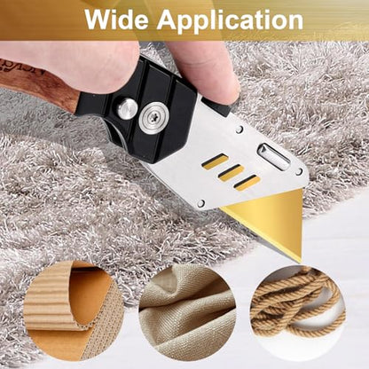 Vickay 30 Pack Box Cutter Blades, SK2 Utility Knife Blades, Razor Blades - color: Gold, size: 30 Pack