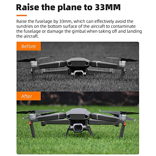 Drone Folding Landing Gear, Foldable Height Raised Landing Leg Protector ABS Quick Release Height Extension Support Leg for Mavic 2 Zoom Pro