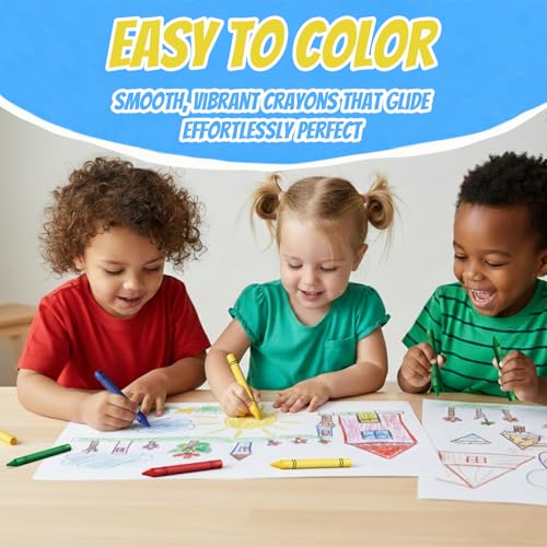 Rosmonde Crayons Bulk, 250 Sets of 4 Pack (1000 Count), Party Favor Crayons