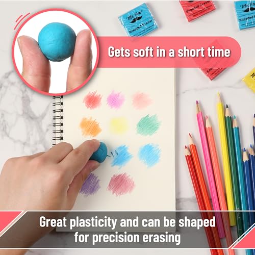 Mr. Pen- Kneaded Eraser Set, 18 Pack - color: Red, Yellow, Blue With Sharpener, size: 18 Pack