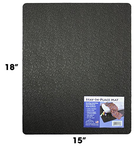 Stay-In-Place Machine Mat - 15" x 18" - Calms Vibration and Dampens Noise - size: Sewing Machine Mat - 15" x 18"