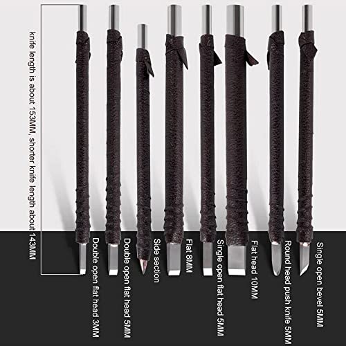 Stone Carving Tool Set Chisel Carving Tool Carving Kit 8pcs Engraving Carve Cutting Blade Chisel Tool Set Tungsten Steel for Soft Stone