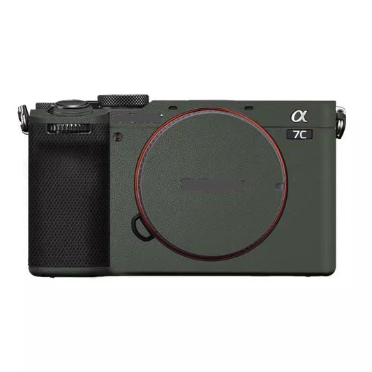 Camera Skin Wrap A7C2 Anti-Scratch Sticker Coat Vinly Protective Film Body Protector Decals Cover for Sony A7CR A7C II (Leather Green) - color: Leather Green