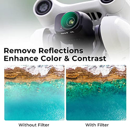 K&F CONCEPT Circular Polarizers CPL Filter Compatible with DJI Mini 3 /Mini 3 Pro Drone CPL Filter with 28 Multi-Coated HD Optical Glass - style: CPL