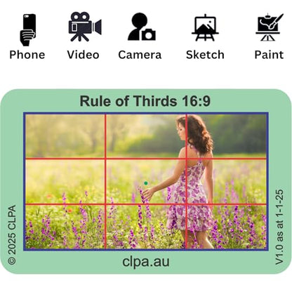Rule of Thirds Directors Viewfinder Card - size: Rule of Thirds