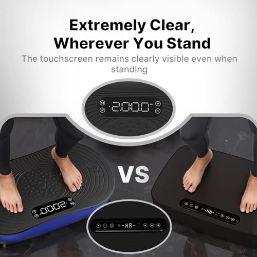 Merach V33 Pro Vibration Plate Exercise Machine with Touchscreen, 99 Speeds - color: Blue