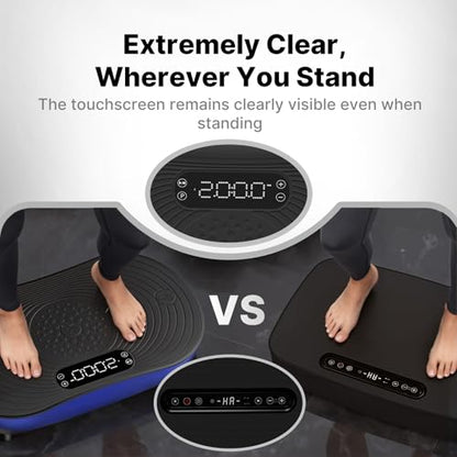Merach V33 Pro Vibration Plate Exercise Machine with Touchscreen, 99 Speeds - color: Blue