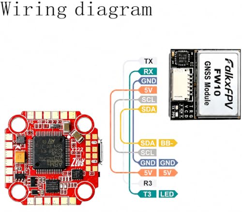 FW10 GPS Module with QMC5883L Compass, Upgraded 10th Generation Chip Dual Protocol Drone GPS, Fast Satellite Positioning for FPV Racing Drone Fixed-Wing